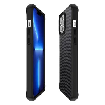 Itskins Hybrid Mag Carbon iPhone 13 Pro Max Series Cover - Black1 - Tashqila Itskins Hybrid Mag Carbon iPhone 13 Pro Max Series Cover - Black1 - Tashqila